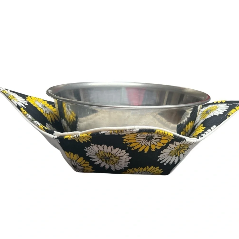 Hand Crafted Large Bowl Cozy Microwavable Padded Cotton Pot Holder